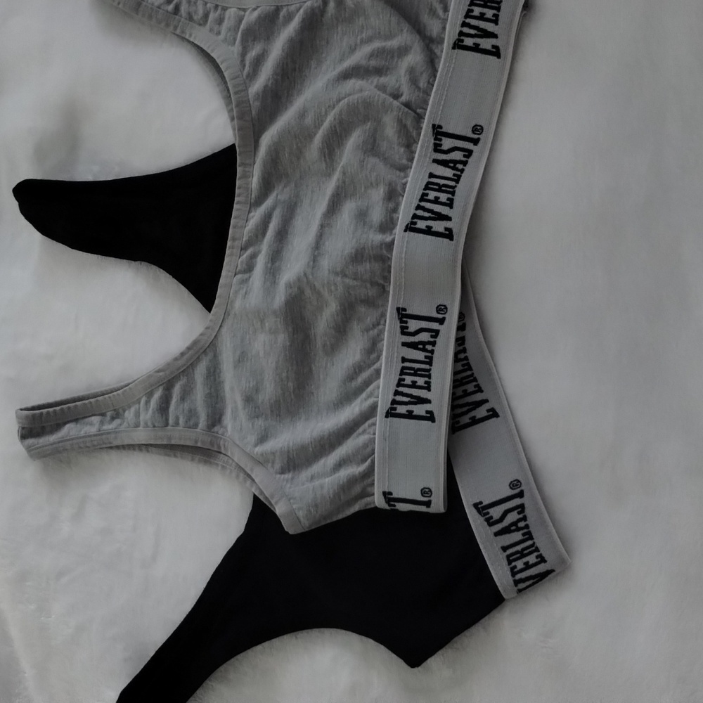 Everlast 2pk Light Gray & Black Sports Bra